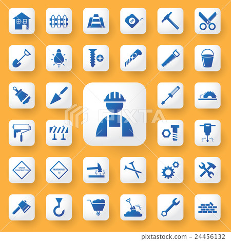 application design Construction Icons set.vector 24456132