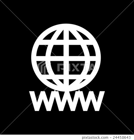 WWW sign icon, World wide web symbol icon 24458643