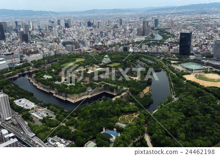 Aerial view of Osaka Castle Aerial view of Osaka Castle 24462198