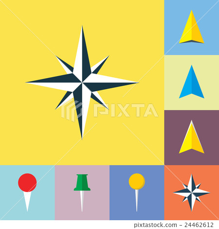 Set of navigational Flat Icons Set of navigational Flat Icons 24462612