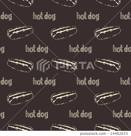 Hot Dogs Seamless Pattern 24462633