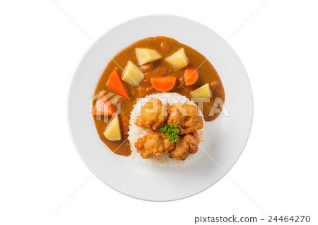 Japanese curry with deep fried chicken Japanese curry with deep fried chicken 24464270