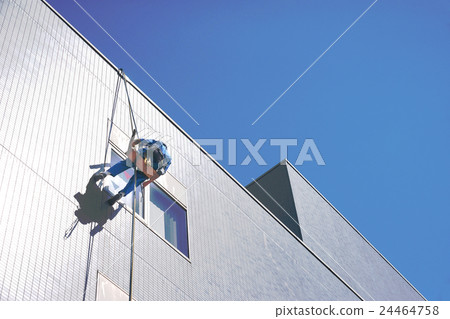 Cleaning windows in buildings 24464758