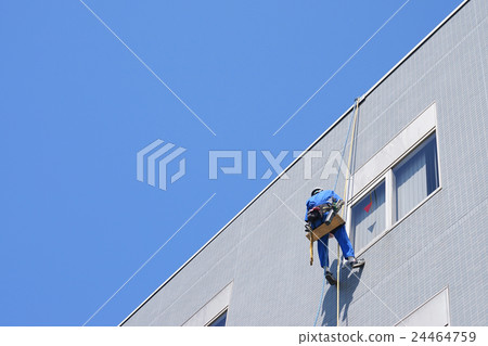 Cleaning windows in buildings 24464759