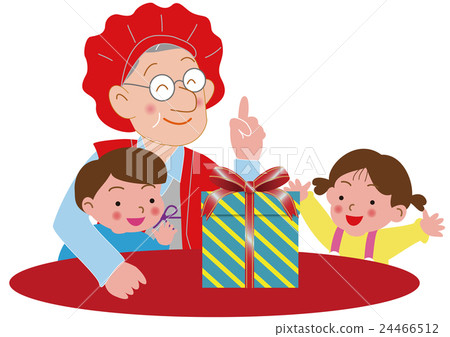 祖父和孩子們慶祝60歲生日 祖父和孩子們慶祝60歲生日 24466512