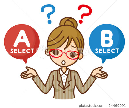 Business woman choice worry 24469991