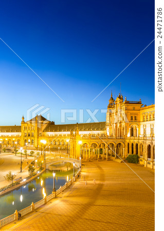 espana Plaza in Sevilla Spain at dusk 24471786
