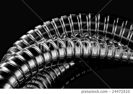 Modern chrome hose isolated 24472810