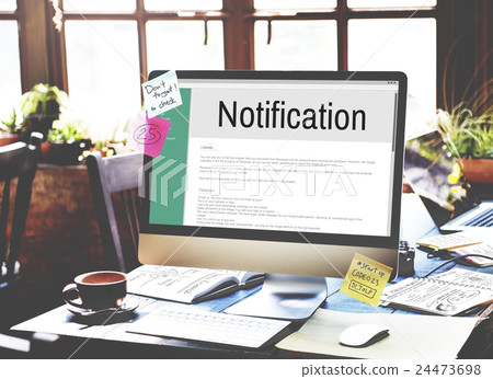 Notification Alert Icon Inbox Internet Message Concept 24473698