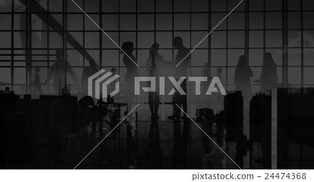 Back Lit Business People Cityscape Meeting Concept Back Lit Business People Cityscape Meeting Concept 24474368