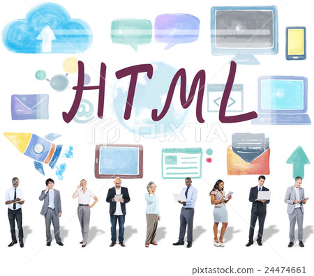 HTML Computer Language Internet Online Technology Concept 24474661