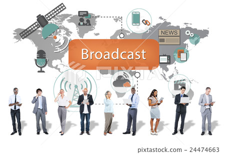 Broadcast Communication Entertainment News Concept Broadcast Communication Entertainment News Concept 24474663