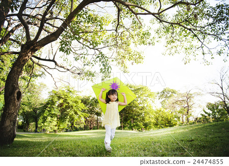 Girl Kite Casual Child Happiness Leisure Summer Concept Girl Kite Casual Child Happiness Leisure Summer Concept 24474855
