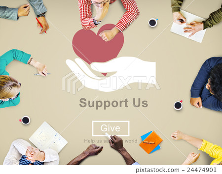 Support us Welfare Volunteer Donations Concept Support us Welfare Volunteer Donations Concept 24474901