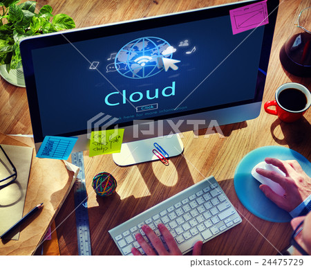 Cloud Network Technology Digital Connection Concept Cloud Network Technology Digital Connection Concept 24475729