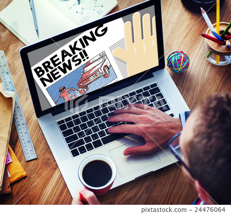 Breaking News Annouce Article Infromation Concept Breaking News Annouce Article Infromation Concept 24476064