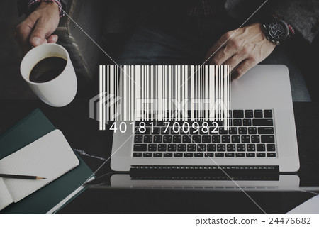 Bar Code Electronic Label Laser Logistics Scanner Concept 24476682