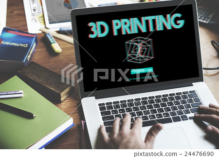 3D Three Dimensional Futuristic Display Modern Concept 3D Three Dimensional Futuristic Display Modern Concept 24476690