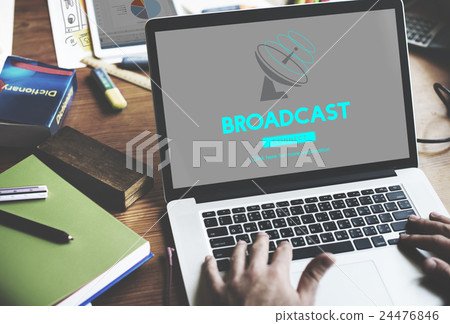 Boardcast Data Transmission GPS Navigation Concept 24476846