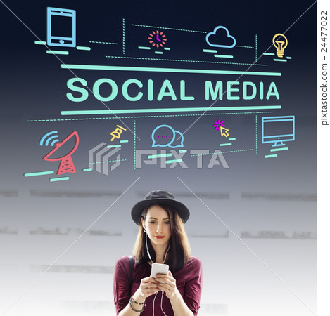 Social Media Communication Conection Internet Concept 24477022
