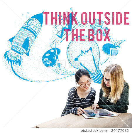 Think Outside The Box Ideas Creativity Imagination Concept 24477085