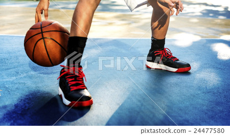 Basketball Player Sport Gaming Tactics Concept 24477580