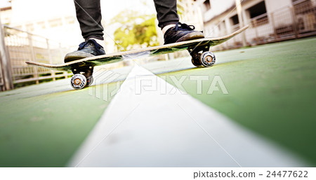 Skateboard Extreme Sport Skater Park Recreational Activity Concept 24477622