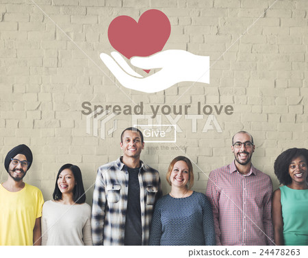 Spread Your Love Helping Hands Donate Concept Spread Your Love Helping Hands Donate Concept 24478263