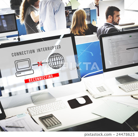 Interrupted Inaccessible Unavailable Disconnected Error Concept 24478623