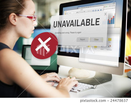 Unavailable Unable Connect Notification Concept Unavailable Unable Connect Notification Concept 24478637
