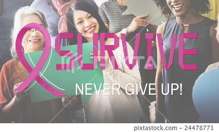Breast Cancer Believe Hope Woman Illness Concept 24478771