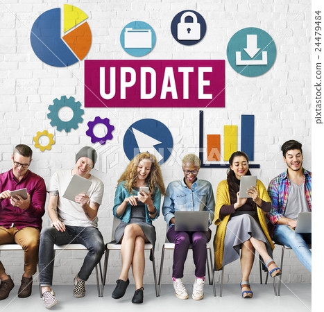 Update Technology Word Graphic Concept 24479484
