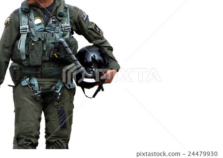 Air force pilot walking over white Air force pilot walking over white 24479930