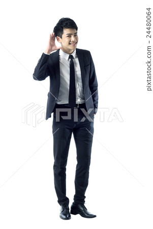 Businessman listening gesture Businessman listening gesture 24480064