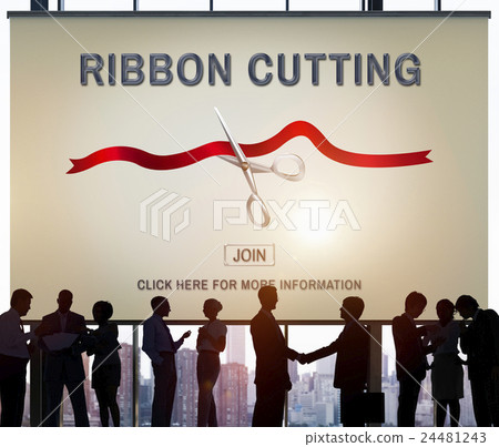 New Business Ribbon Cutting Celebration Event Concept New Business Ribbon Cutting Celebration Event Concept 24481243