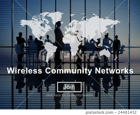 Wireless Community Networks Technology Hotspot Concept 24481432