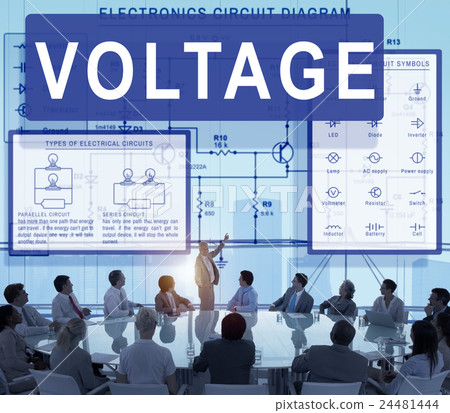 Electronic Circuit Electricity Voltage Concept Electronic Circuit Electricity Voltage Concept 24481444
