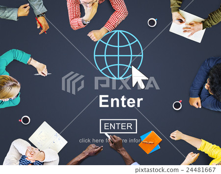 Enter Online Join Website Technology Concept 24481667