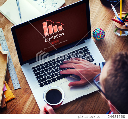 Deflation Bounce Currency Economy Financial Concept Deflation Bounce Currency Economy Financial Concept 24481668