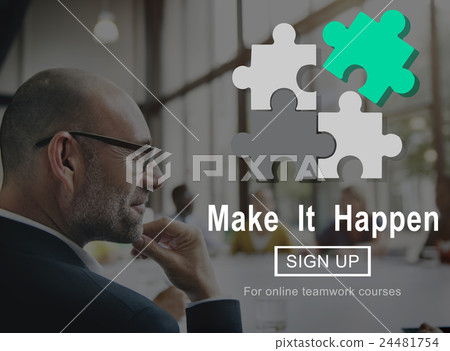 Make It Happen Action IDeas Optimism Progress Concept 24481754