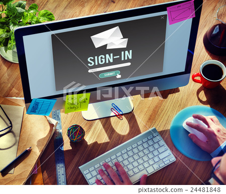 Sign-in Sign-up Application Apply Enroll Enter Concept 24481848