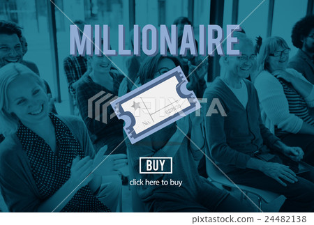 Millionaire Prize Ticket Lottery Concept 24482138