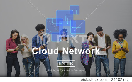 Cloud Network Digital Information Storage Concept 24482522