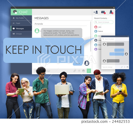 Keep in Touch Follow Communication Connect Concept 24482553