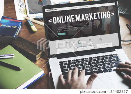 Online Marketing Advertising Branding Commerce Concept Online Marketing Advertising Branding Commerce Concept 24482837
