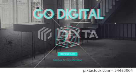 3D Three Dimensional Futuristic Display Modern Concept 3D Three Dimensional Futuristic Display Modern Concept 24483064