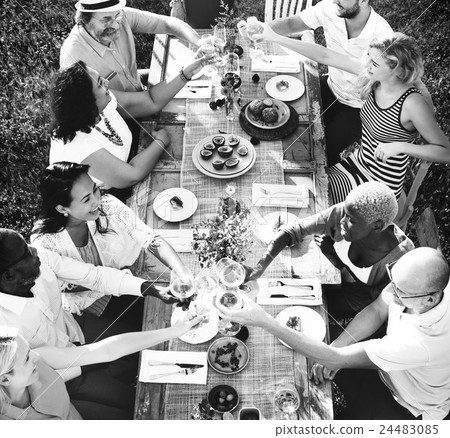 Friends Friendship Outdoor Dining People Concept Friends Friendship Outdoor Dining People Concept 24483085