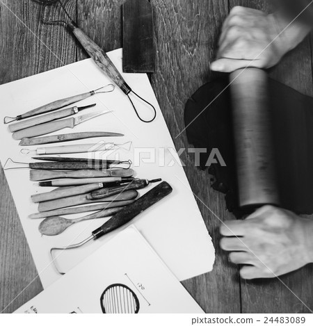 Woman Barista Coffee Shop Cafe Happiness Concept Woman Barista Coffee Shop Cafe Happiness Concept 24483089