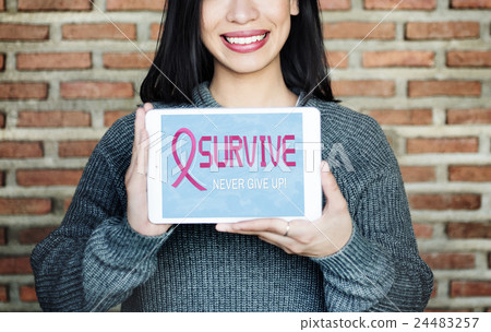 Breast Cancer Believe Hope Woman Illness Concept 24483257