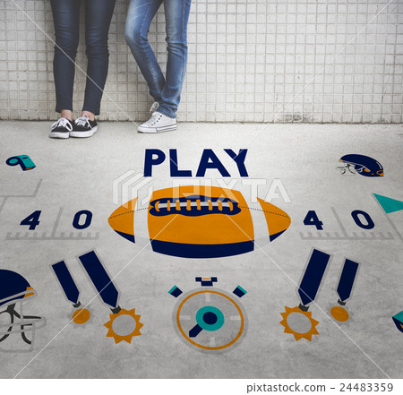 Play Quarterback Rugby American Football Concept Play Quarterback Rugby American Football Concept 24483359